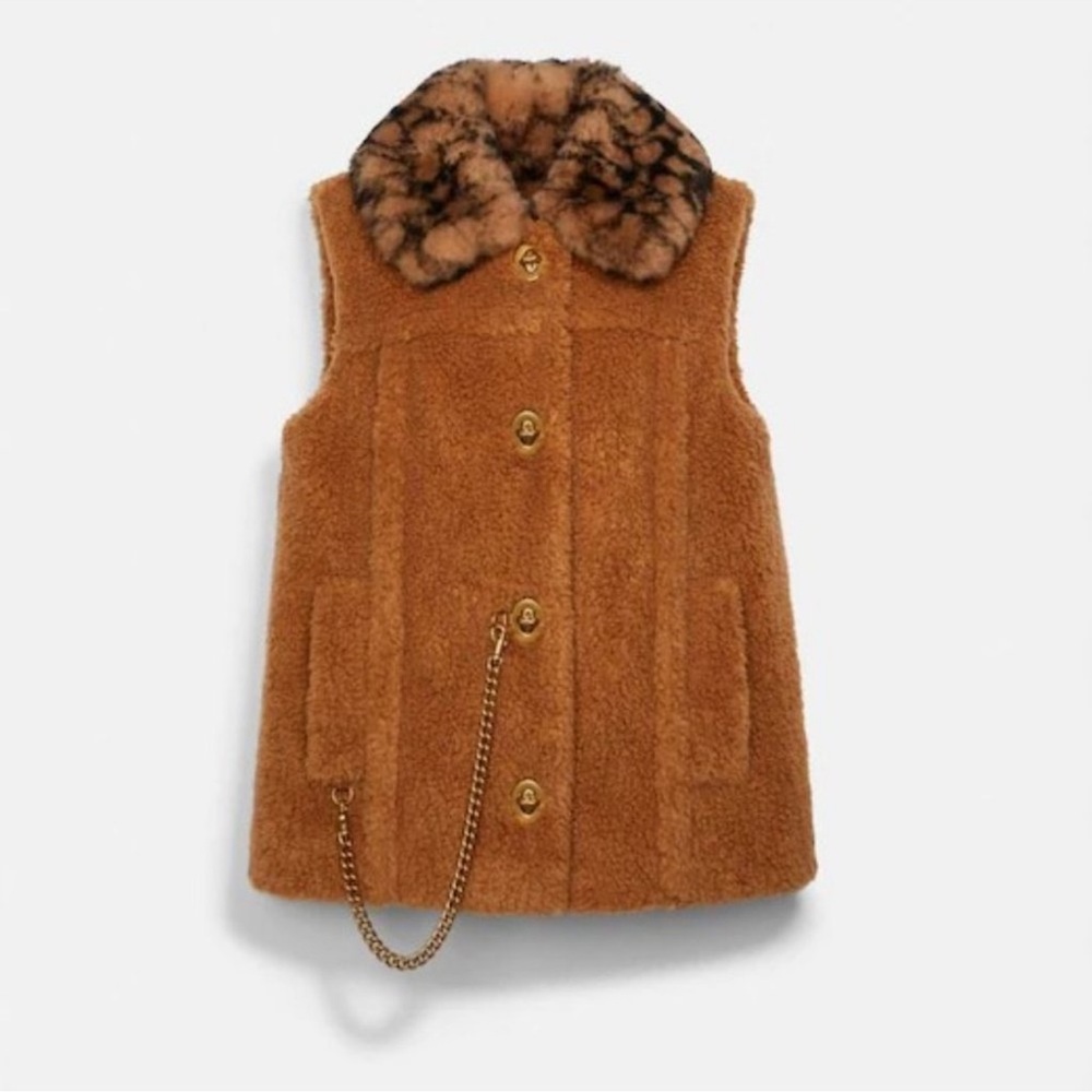 Coach x Jennifer Lopez fur vest